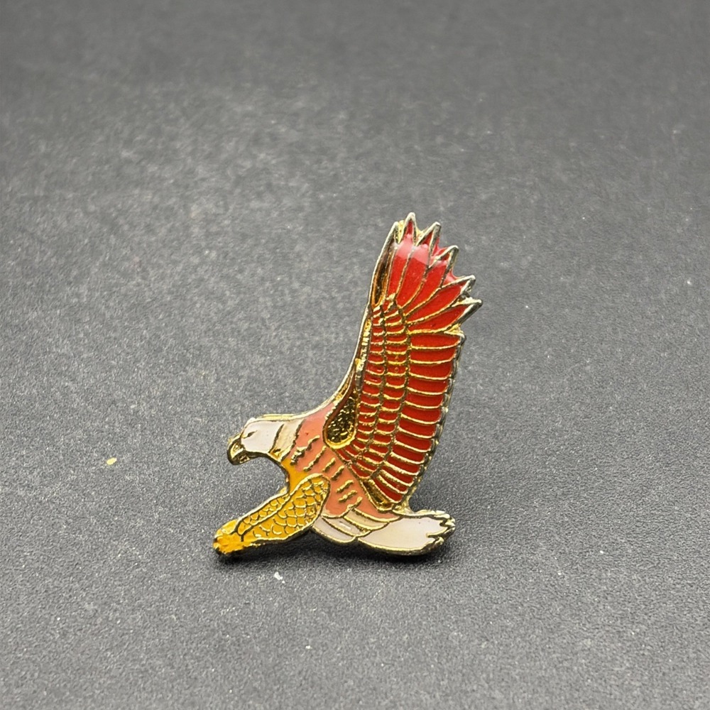 Bald Eagle Bird Flying Through Air Lapel Hat Pin